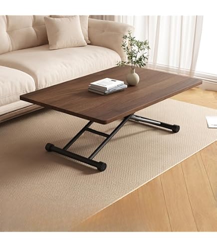 Amazon.co.jp: 昇降式テーブル リフトアップ 幅120cm 木製 ウッド 昇降
